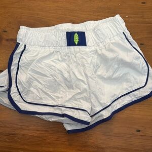 FP Movement by Free People White Athletic Shorts with Navy Trim